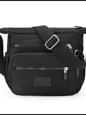 Nylon Crossbody Bag Multi Pocket Purse Waterproof Travel Handbag
